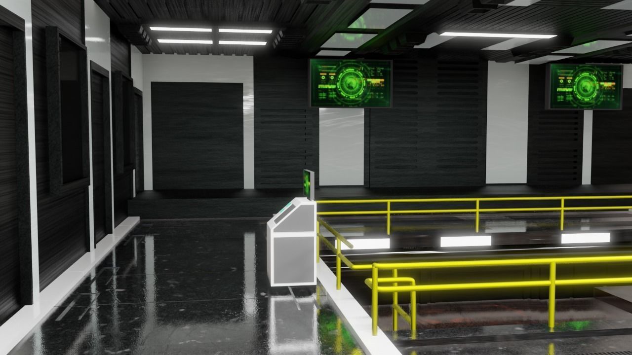 Sci - Fi Engineering Room 3D model_12