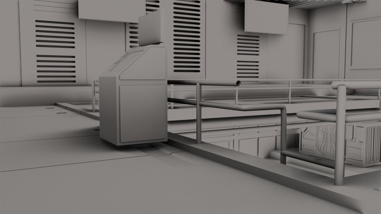 Sci - Fi Engineering Room 3D model_34