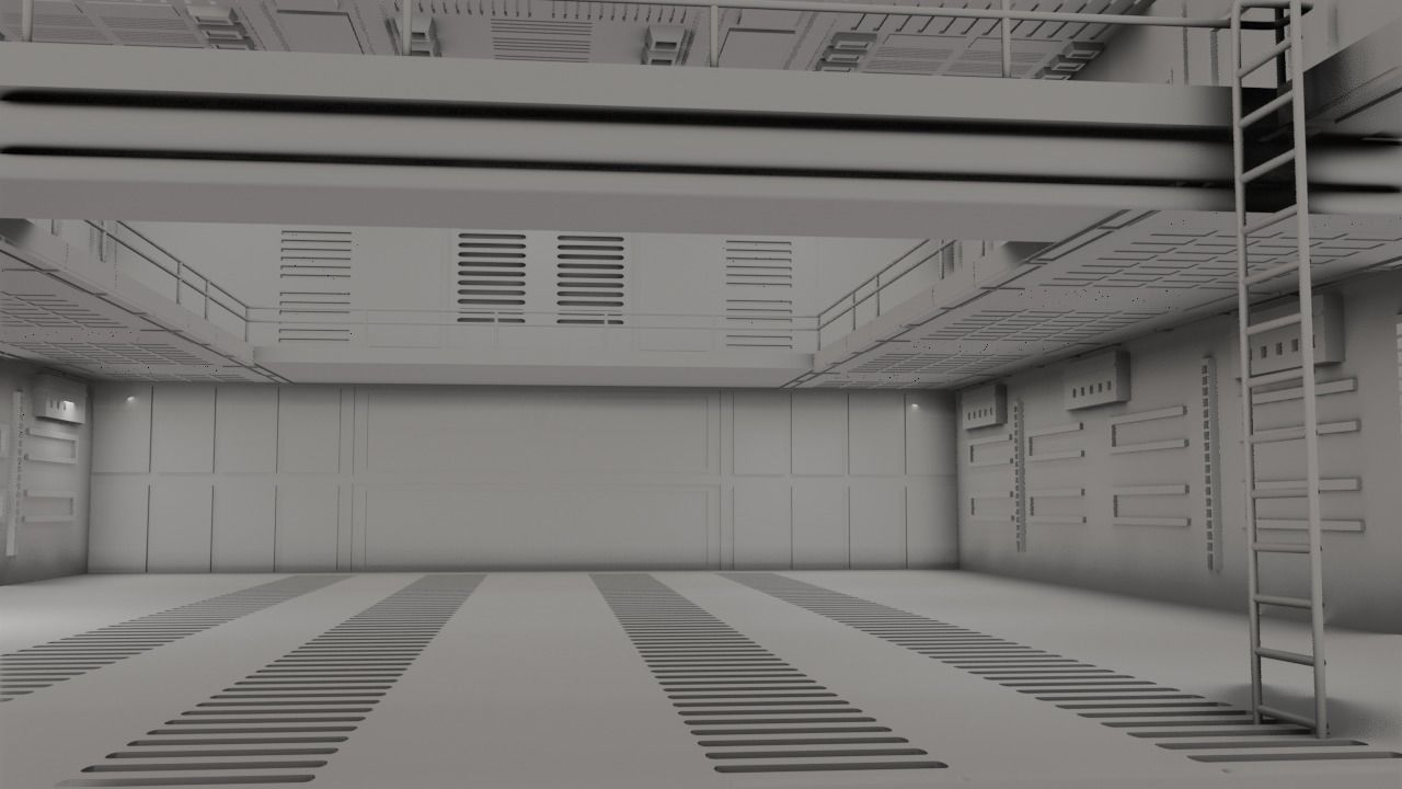 Sci - Fi Engineering Room 3D model_35