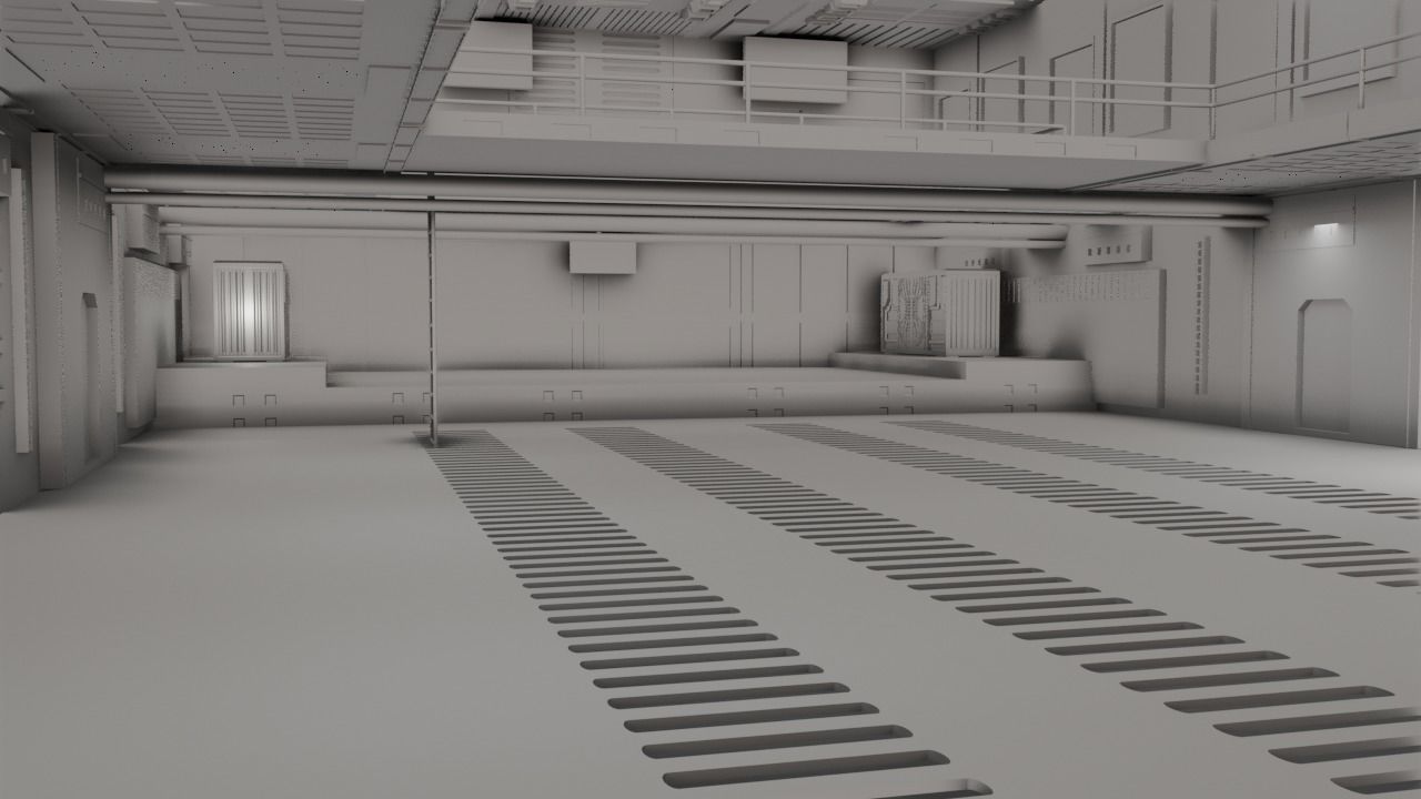 Sci - Fi Engineering Room 3D model_24