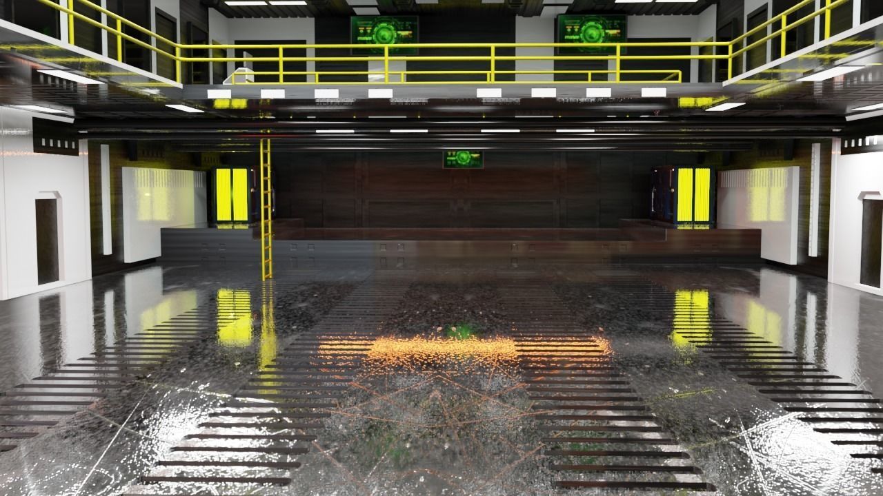 Sci - Fi Engineering Room 3D model_49