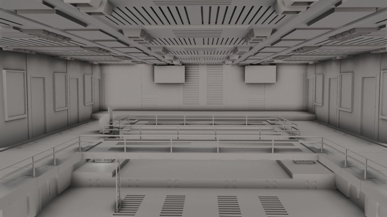 Sci - Fi Engineering Room 3D model_25