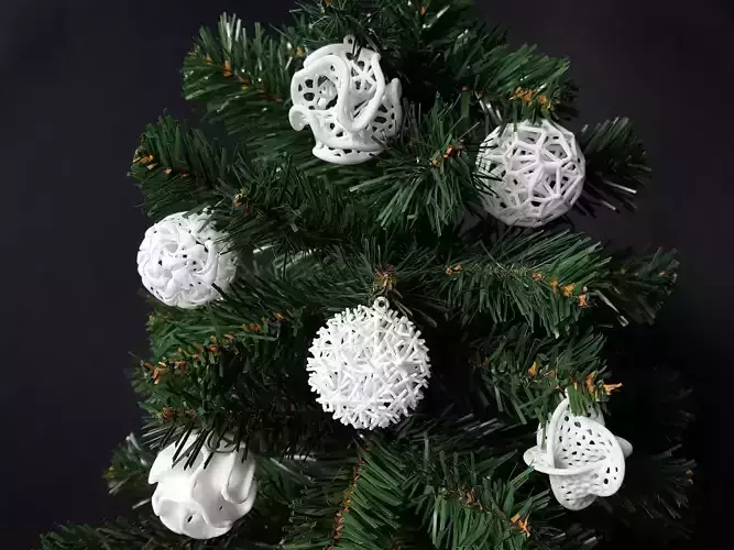 Xmas Baubles Set 3D print model
