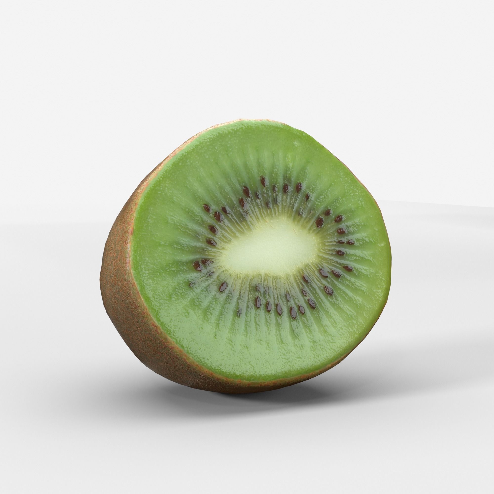 Green Kiwi Fruit 3D model photoscan Low-poly 3D model_2