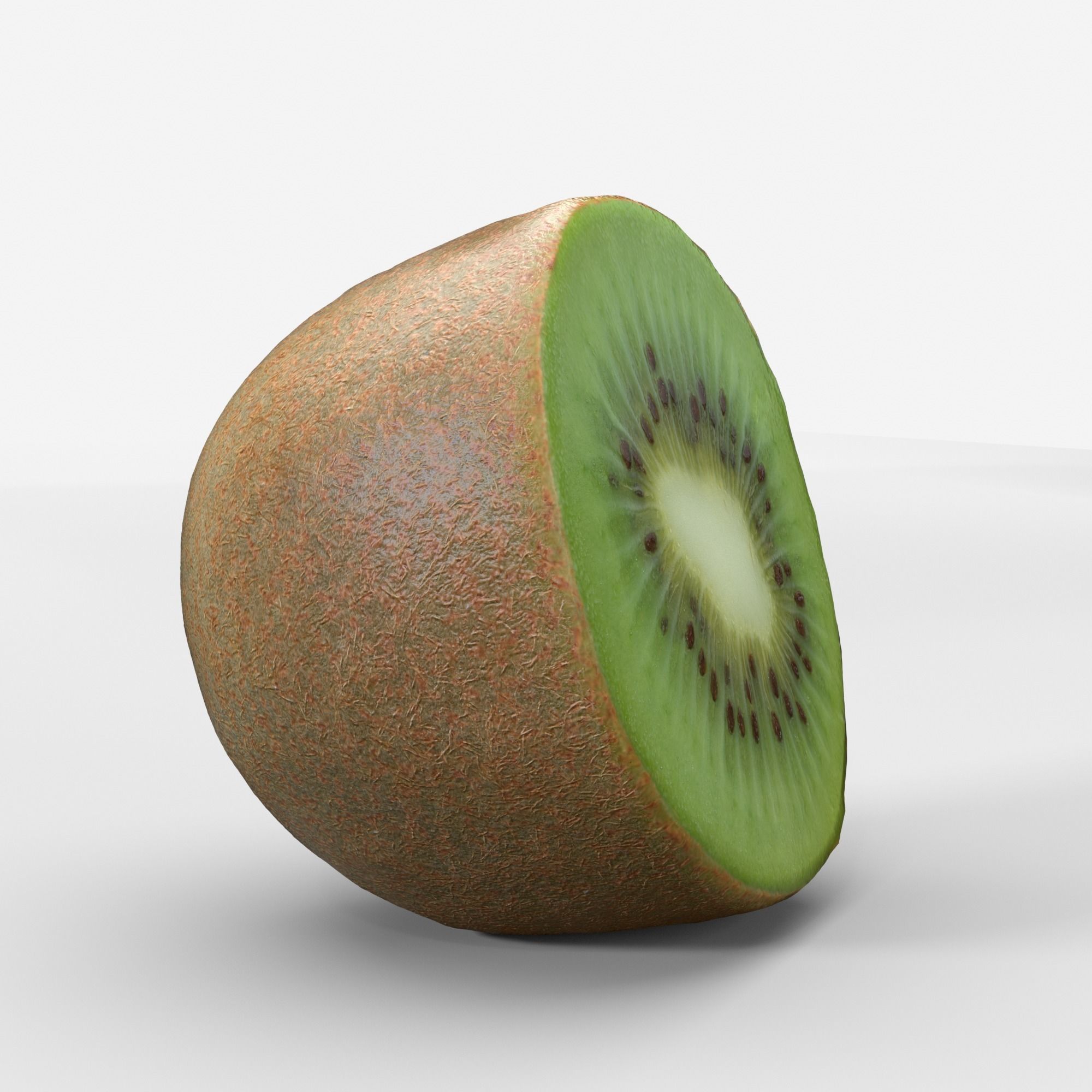 Green Kiwi Fruit 3D model photoscan Low-poly 3D model_4