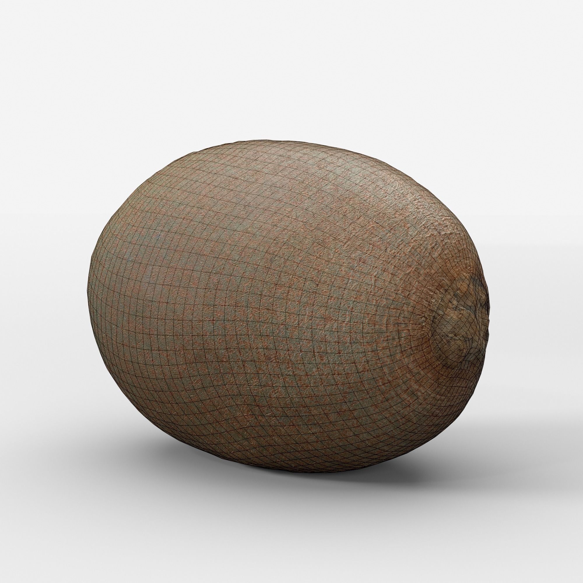 Green Kiwi Fruit 3D model photoscan Low-poly 3D model_5