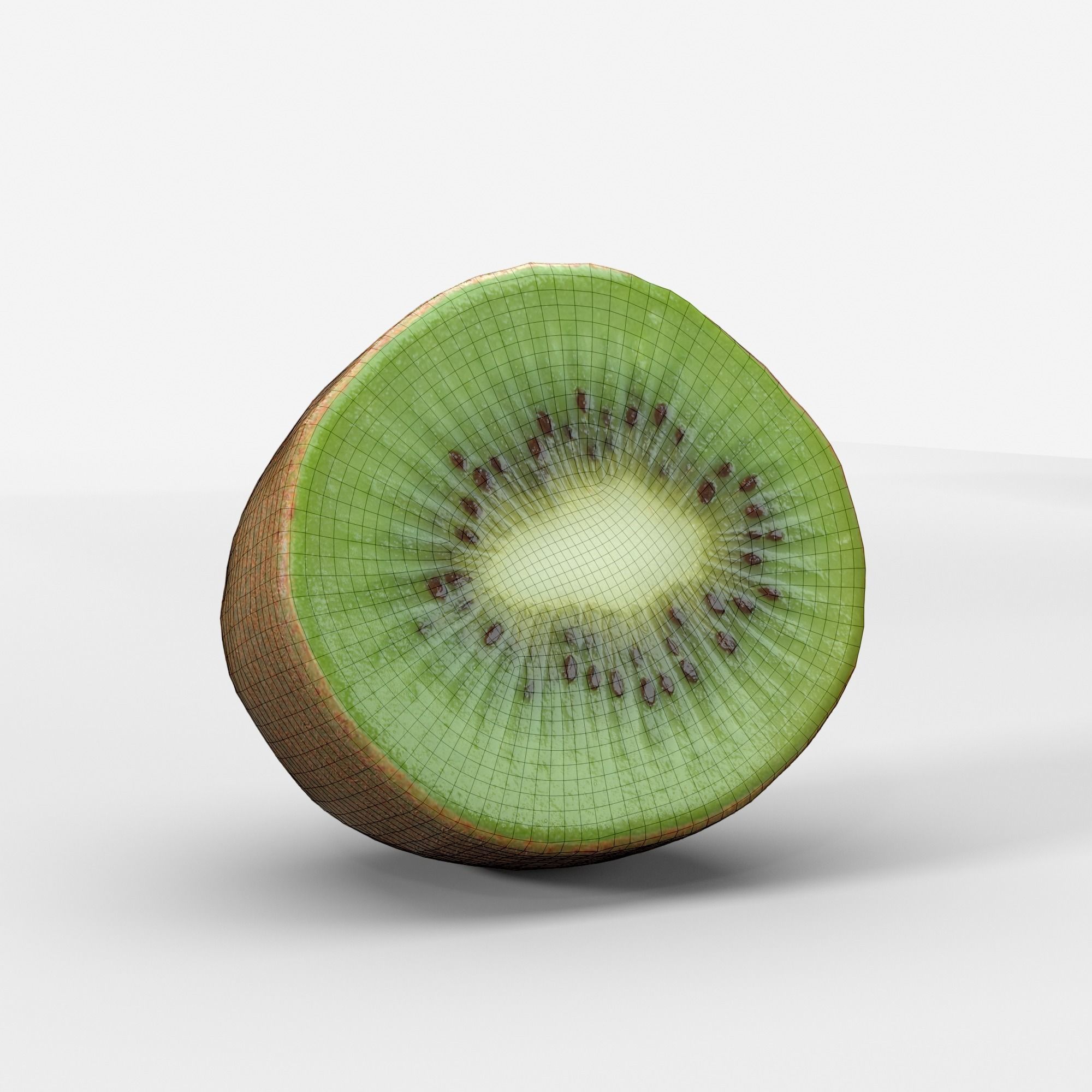 Green Kiwi Fruit 3D model photoscan Low-poly 3D model_6