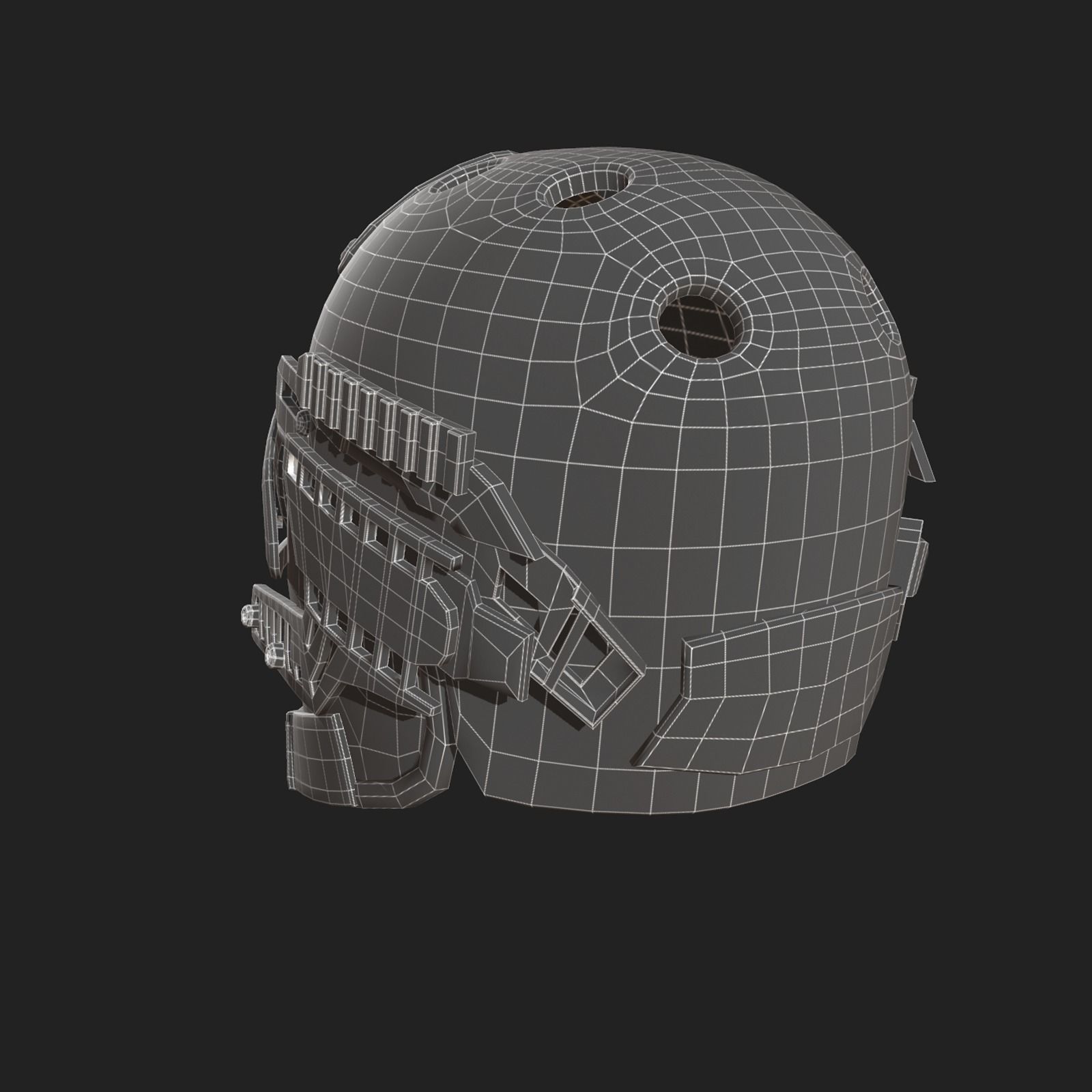 Helmet military combat soldier scifi fantasy human protection Low-poly 3D model_10