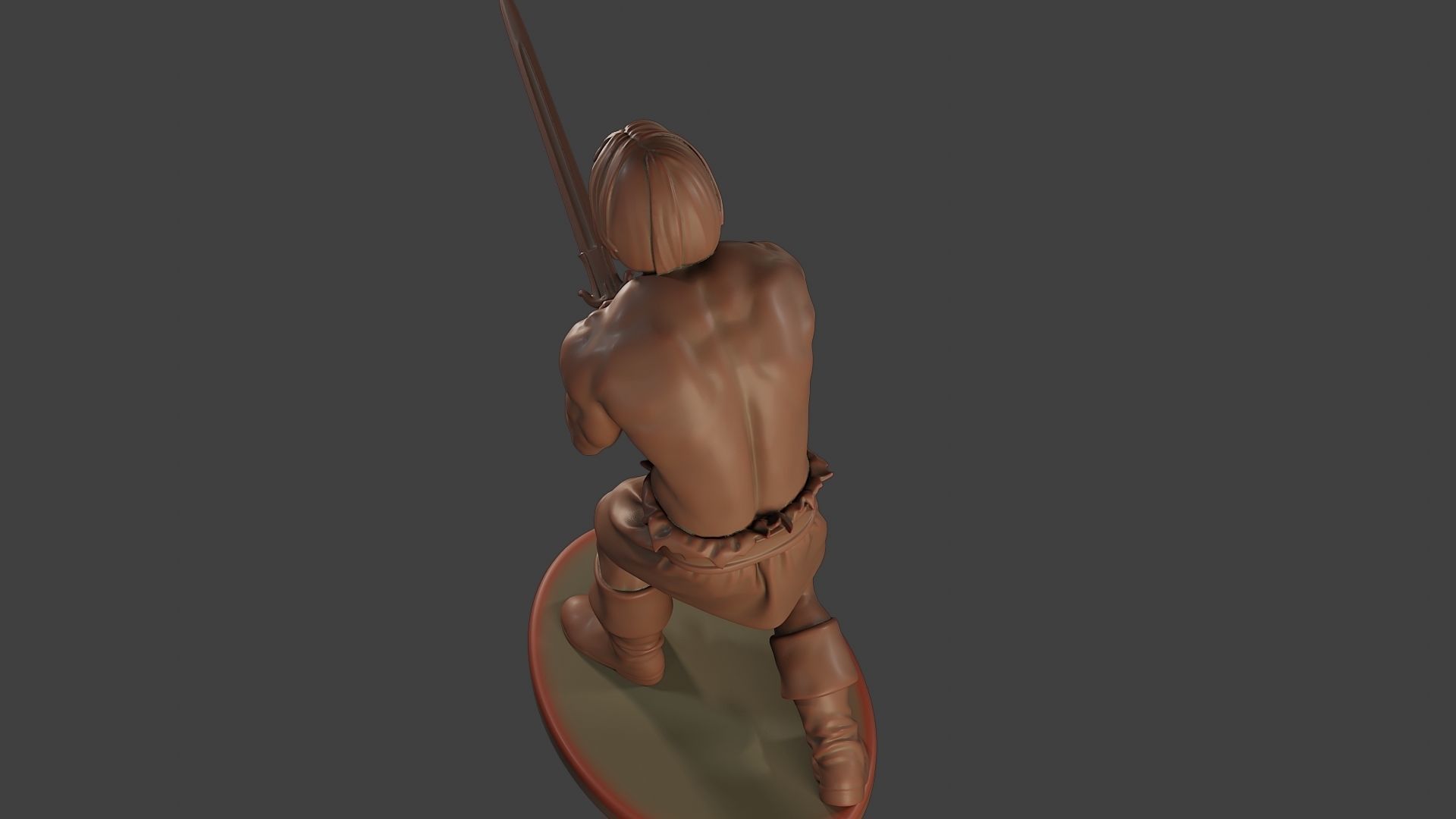 Male Barbarian 2HSword Combat2 3D print model_15