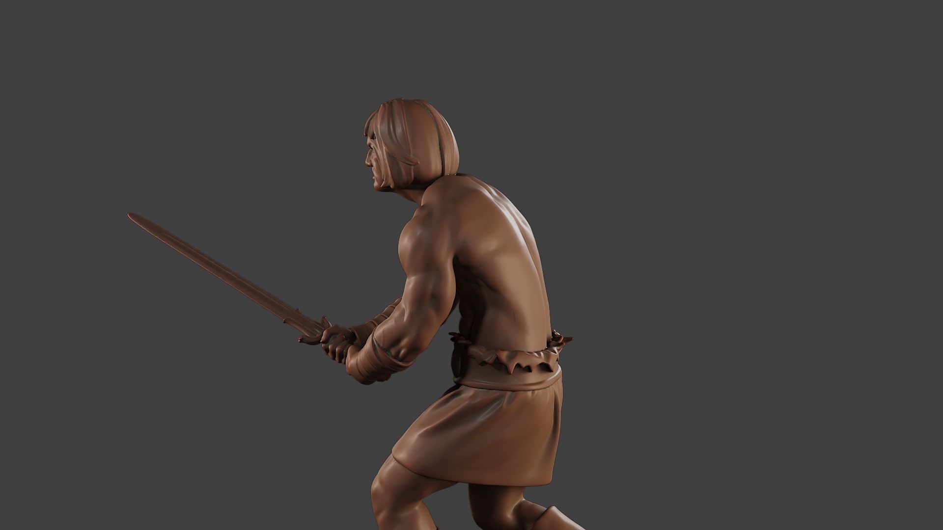 Male Barbarian 2HSword Combat2 3D print model_26