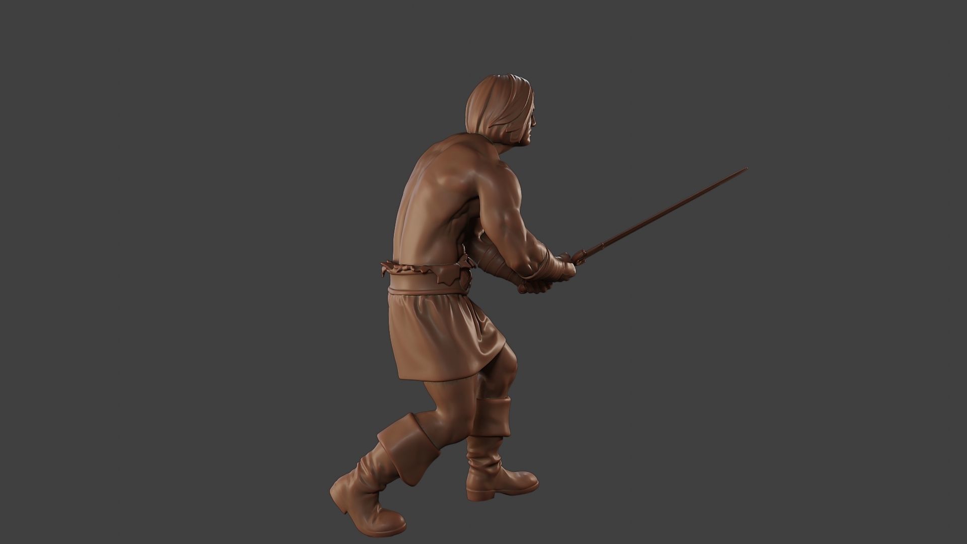 Male Barbarian 2HSword Combat2 3D print model_31