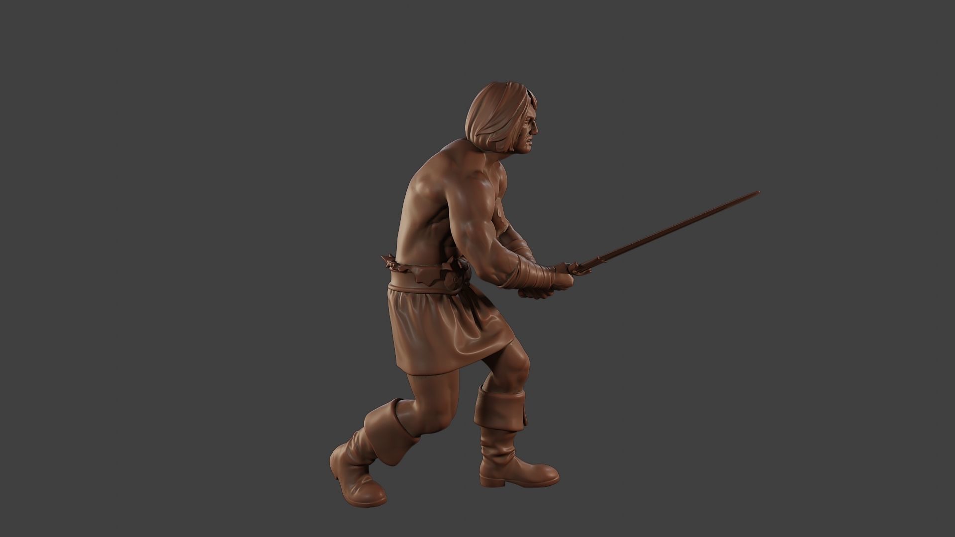 Male Barbarian 2HSword Combat2 3D print model_30