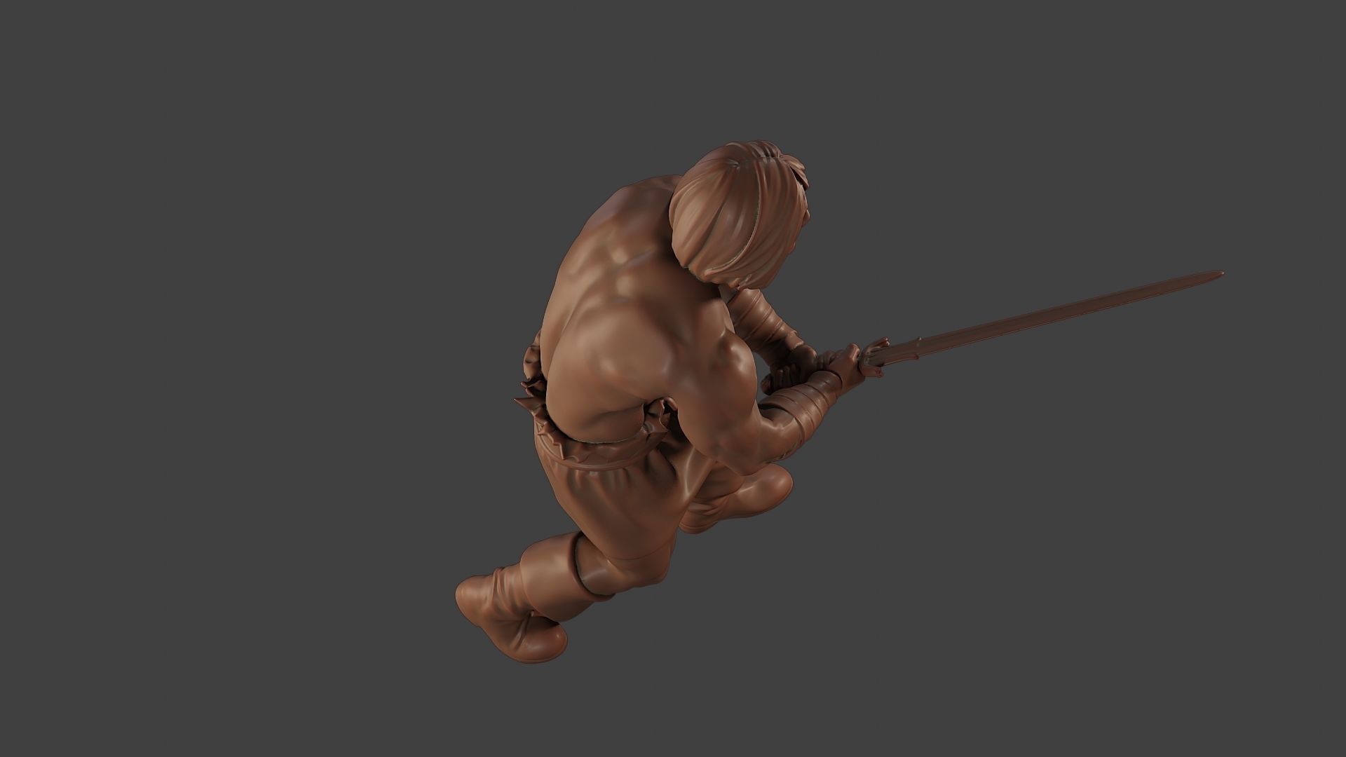 Male Barbarian 2HSword Combat2 3D print model_23