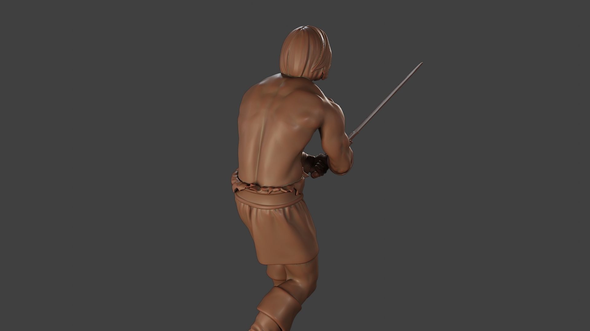Male Barbarian 2HSword Combat2 3D print model_24
