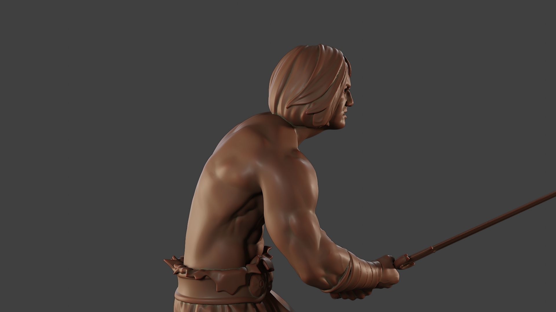 Male Barbarian 2HSword Combat2 3D print model_20