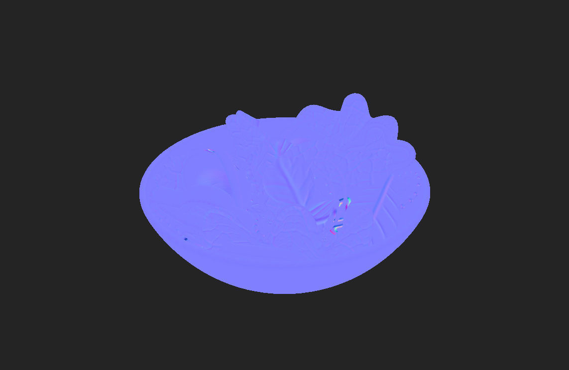 Salad in bowl 3D model_14