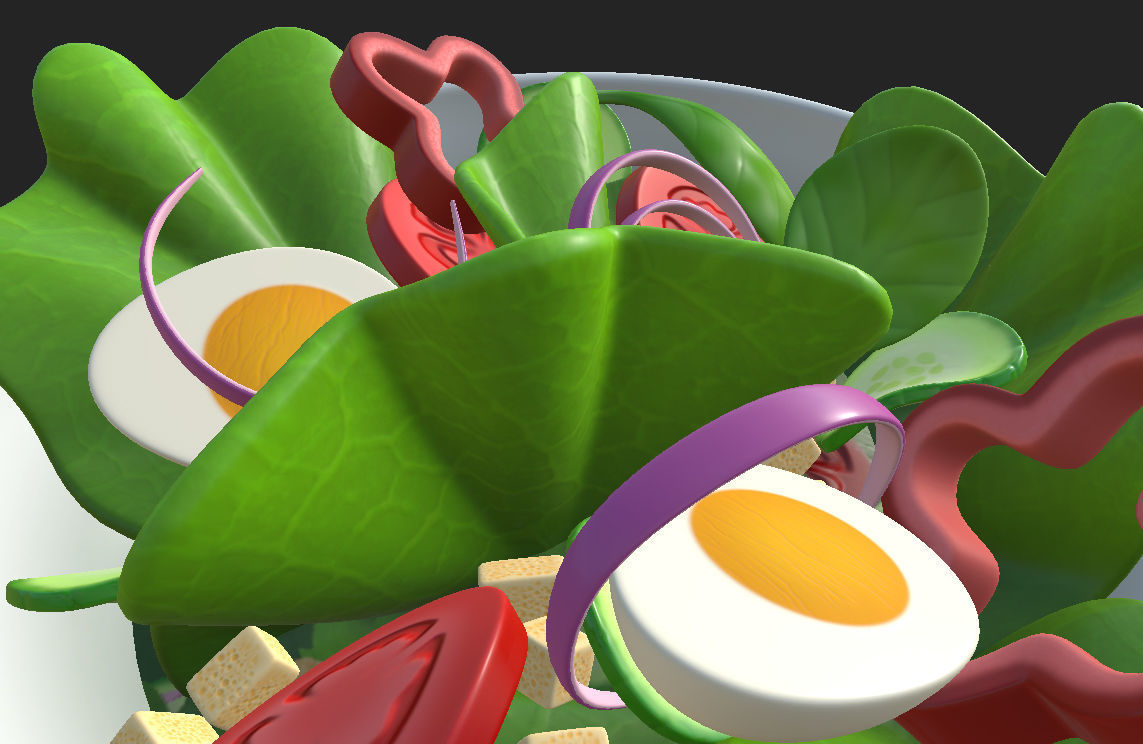 Salad in bowl 3D model_21