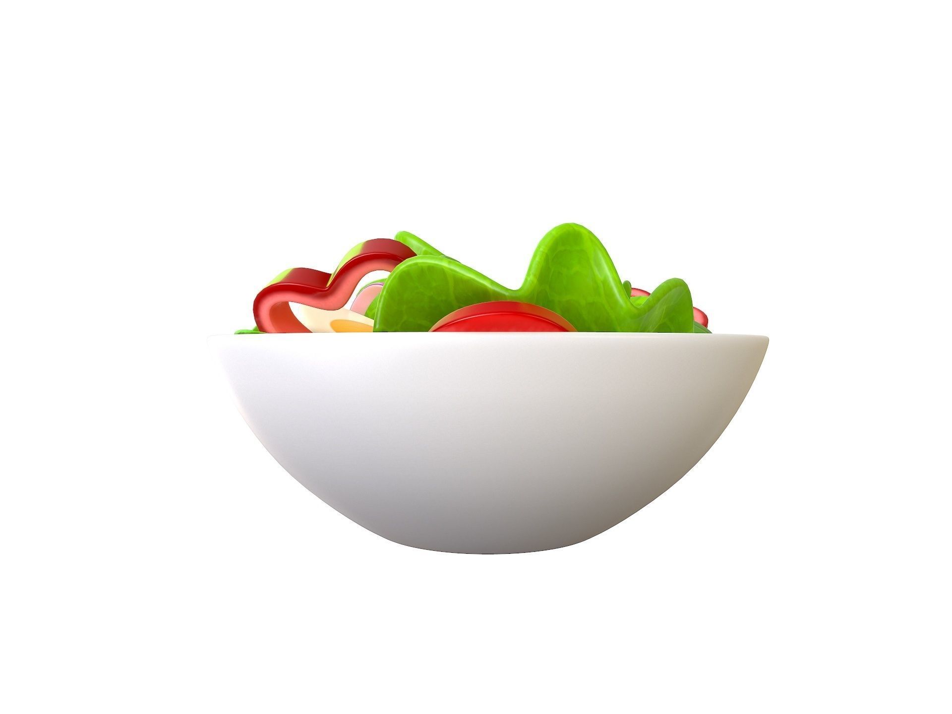 Salad in bowl 3D model_3
