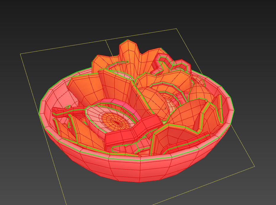 Salad in bowl 3D model_27