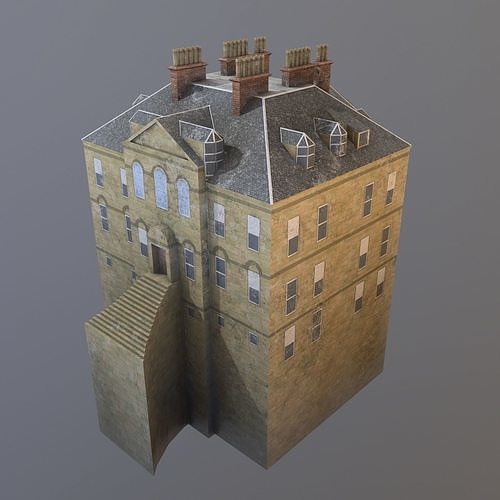 Cumbernauold House Low-poly 3D model