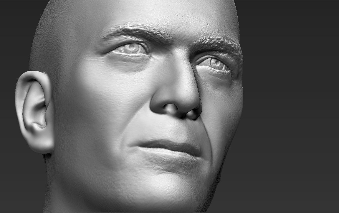 Zinedine Zidane bust 3D printing ready stl obj formats 3D print model_17