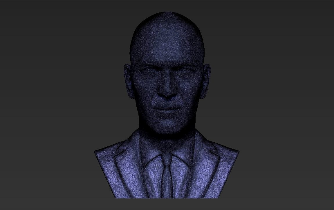 Zinedine Zidane bust 3D printing ready stl obj formats 3D print model_23
