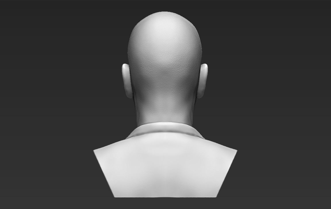 Zinedine Zidane bust 3D printing ready stl obj formats 3D print model_5