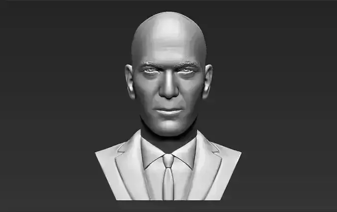 Zinedine Zidane bust 3D printing ready stl obj formats 3D print model