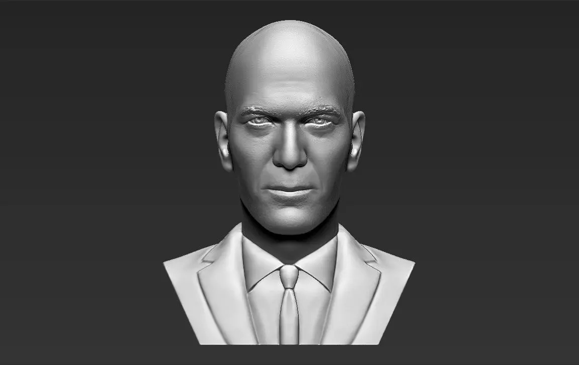 Zinedine Zidane bust 3D printing ready stl obj formats 3D print model_0