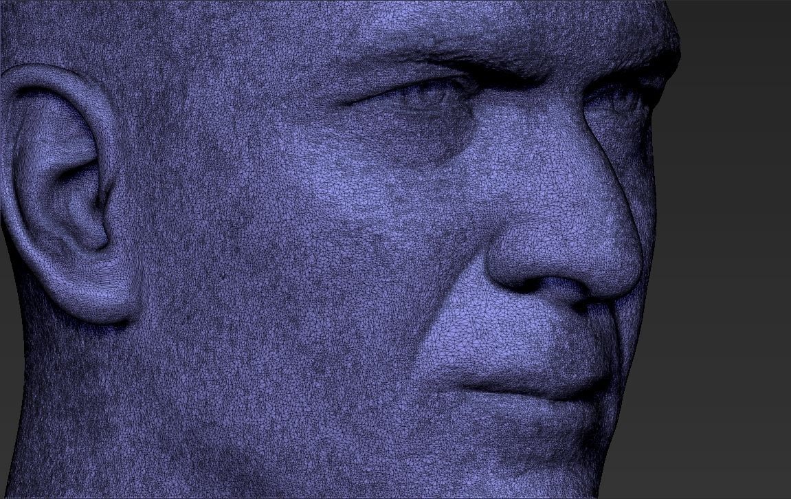 Zinedine Zidane bust 3D printing ready stl obj formats 3D print model_26