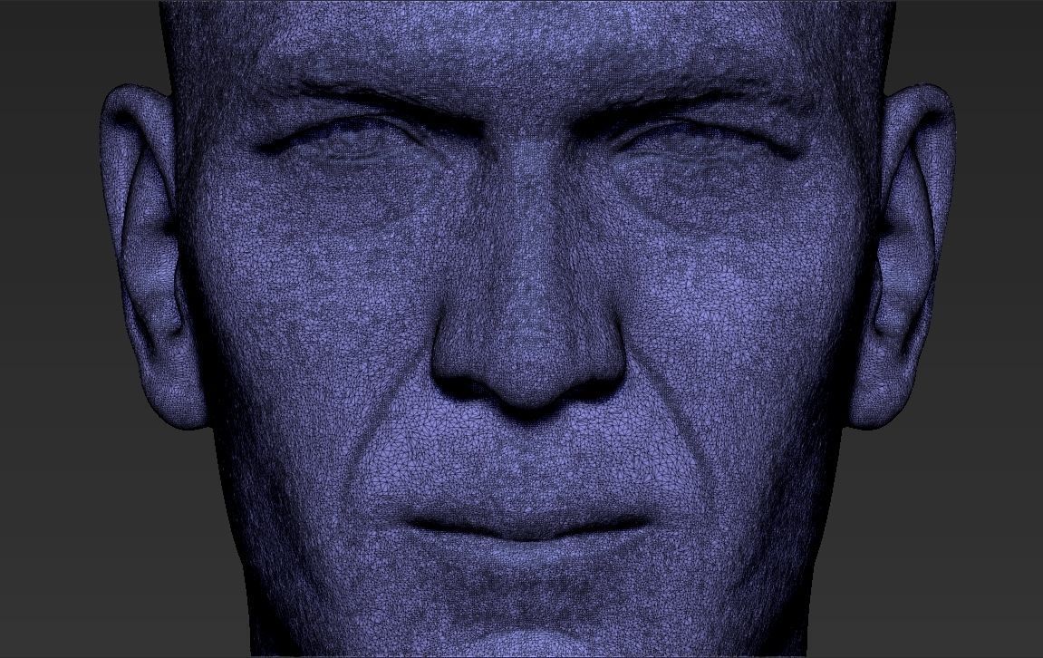 Zinedine Zidane bust 3D printing ready stl obj formats 3D print model_25