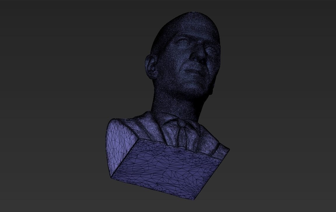 Zinedine Zidane bust 3D printing ready stl obj formats 3D print model_27