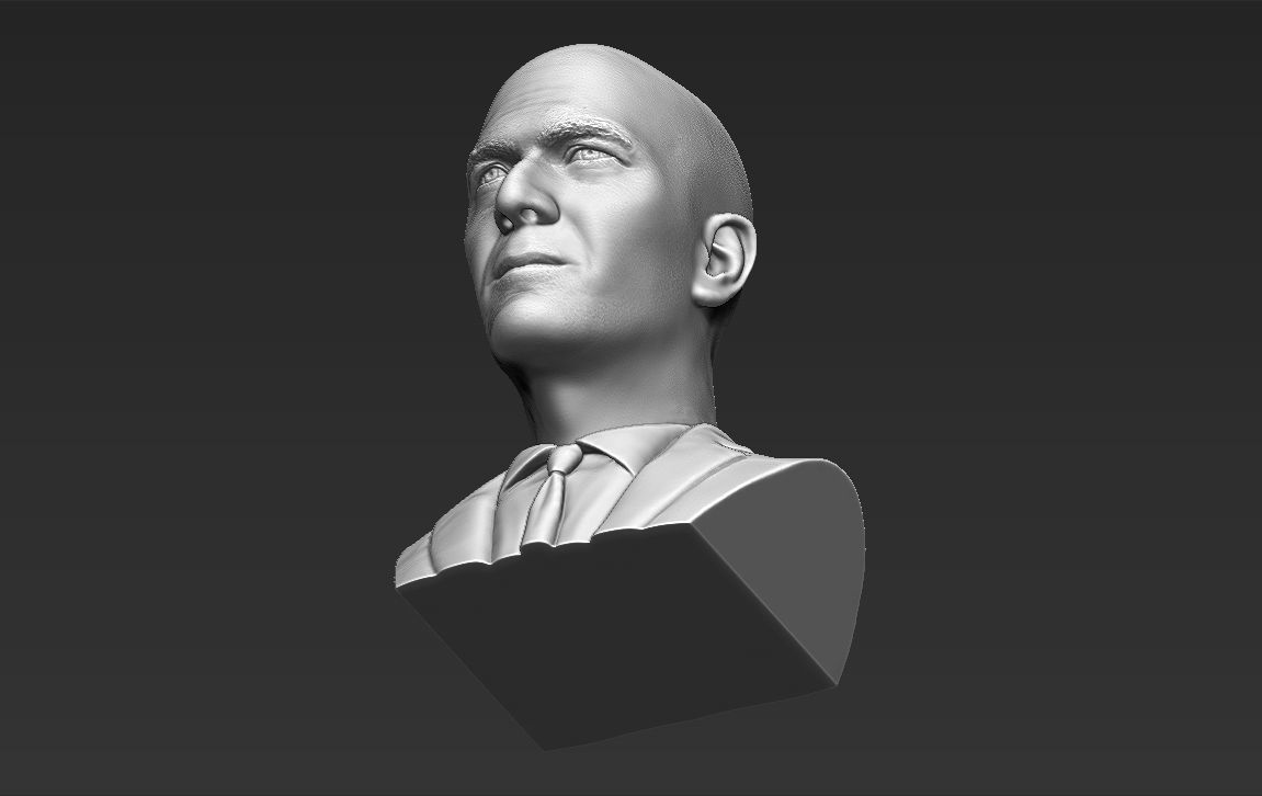 Zinedine Zidane bust 3D printing ready stl obj formats 3D print model_19
