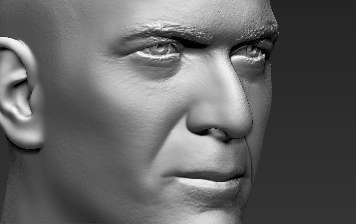 Zinedine Zidane bust 3D printing ready stl obj formats 3D print model_15