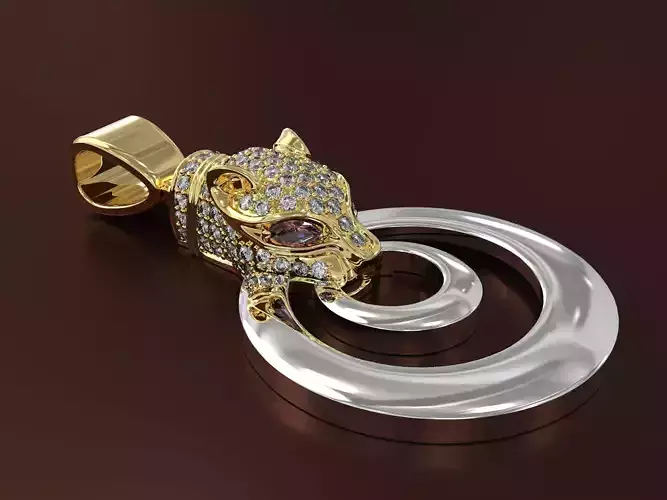 Pendant with puma head