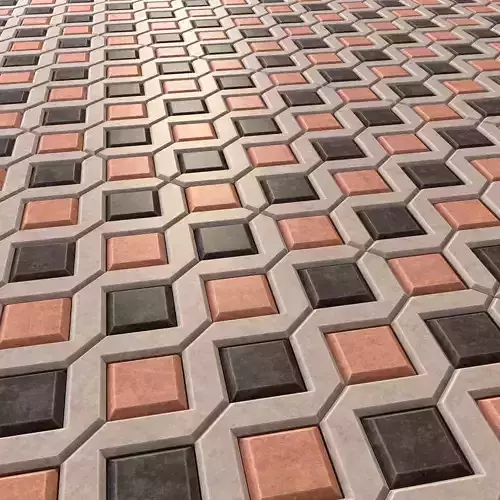 Paving zigzag ecoparking 3D model