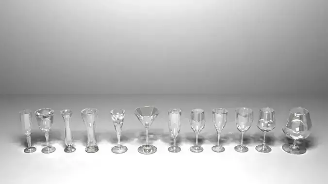 Wine Glasses Ver 2 Free 3D model