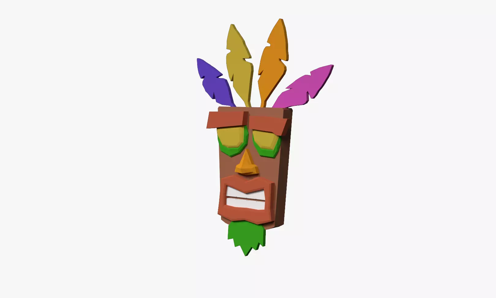 Aku Aku - Fan art Low-poly 3D model_0