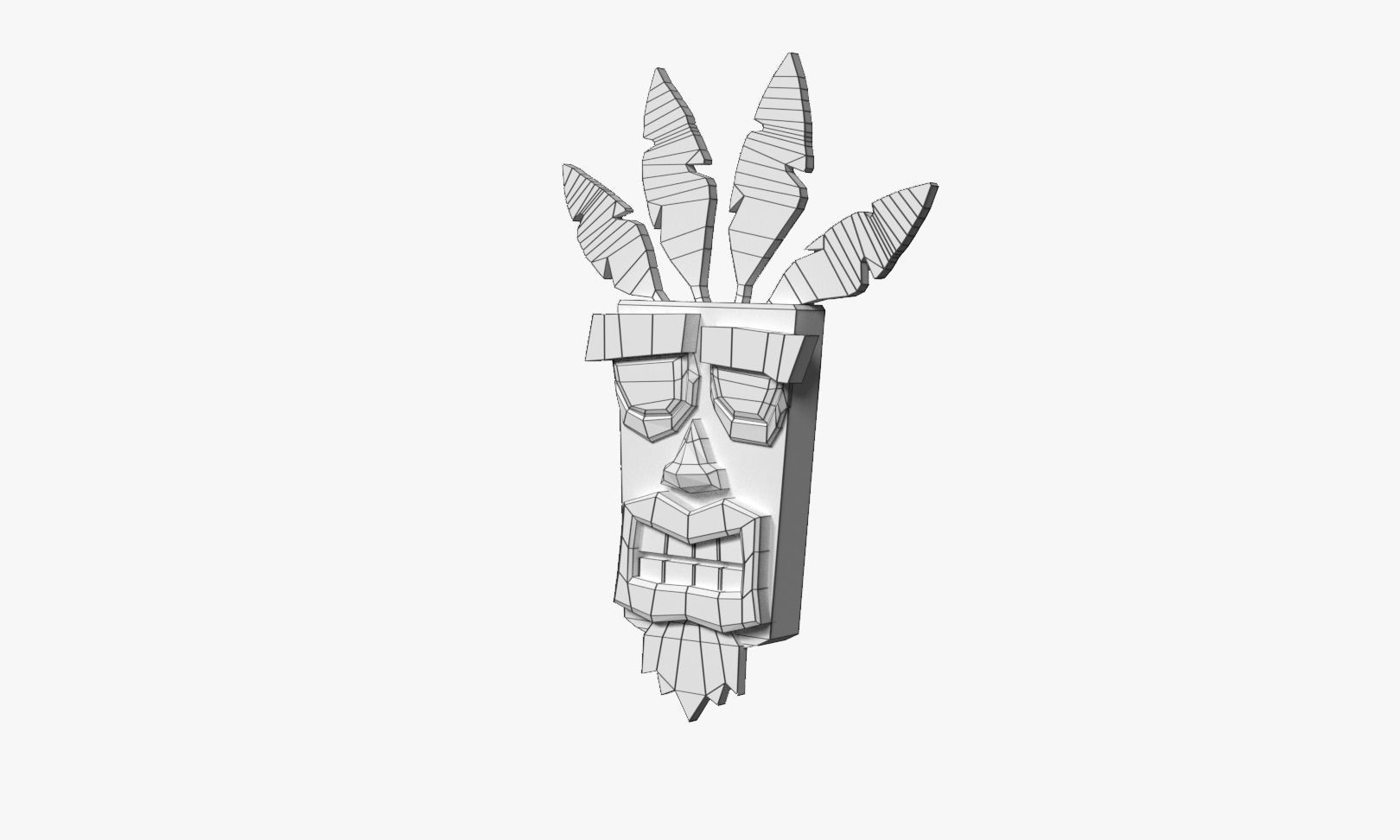 Aku Aku - Fan art Low-poly 3D model_5
