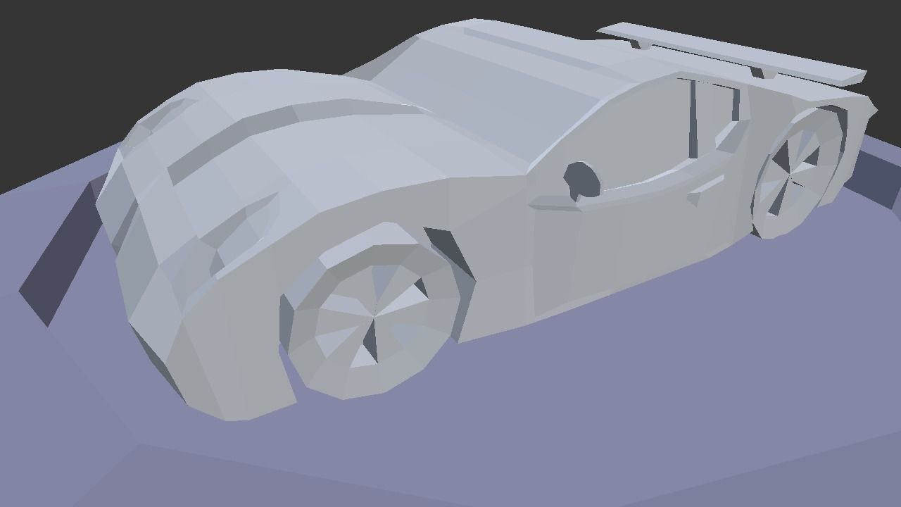 Sp22Car car Low-poly 3D model_2