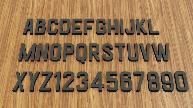 Goldana Font 3D print model