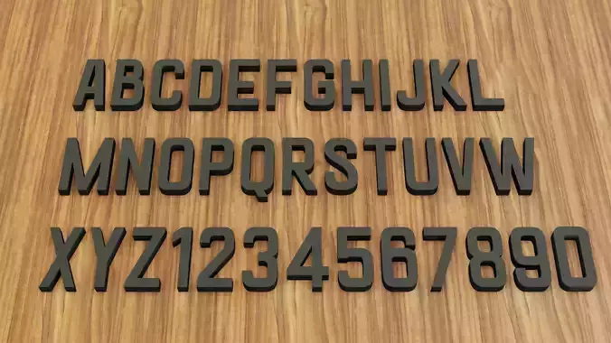 Goldana Font 3D print model