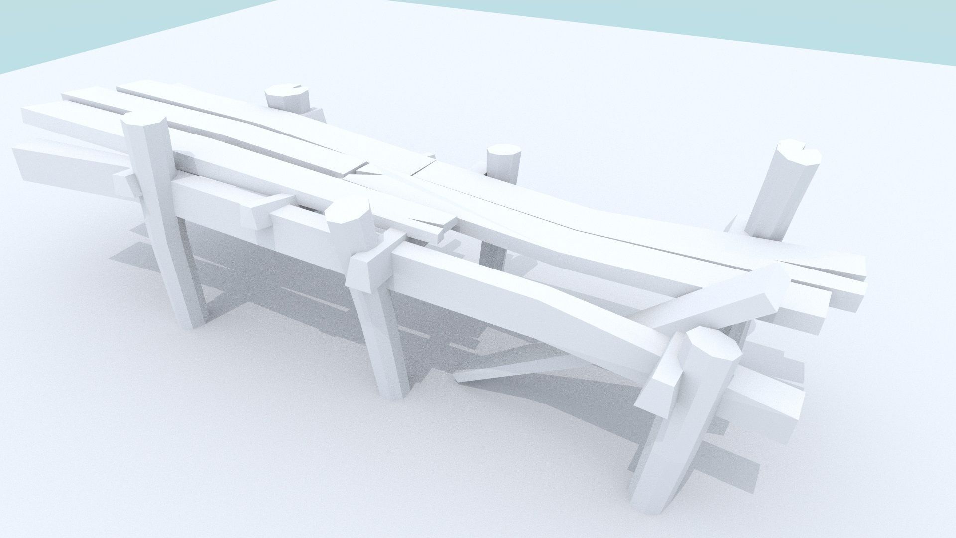 Wooden Docks Pack Low-poly 3D model_11