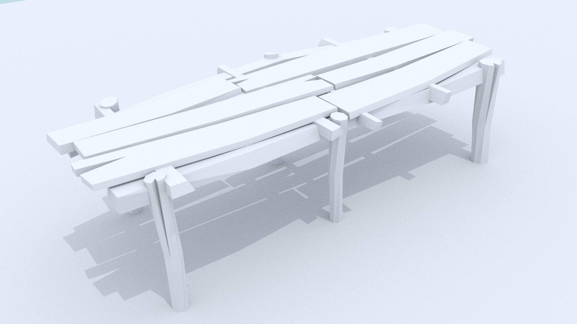 Wooden Docks Pack Low-poly 3D model_19