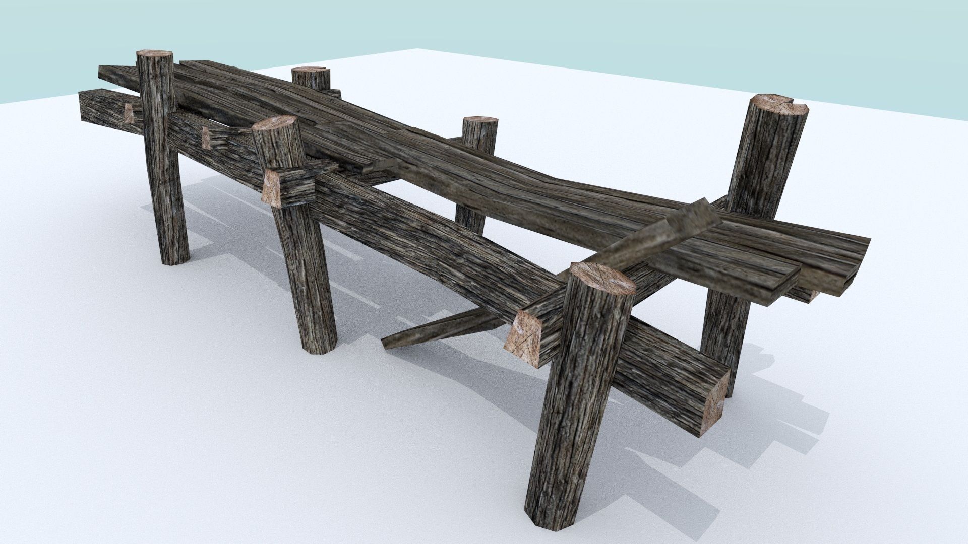 Wooden Docks Pack Low-poly 3D model_10