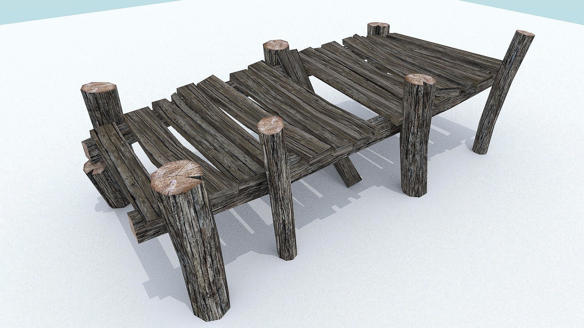 Wooden Docks Pack Low-poly 3D model_14