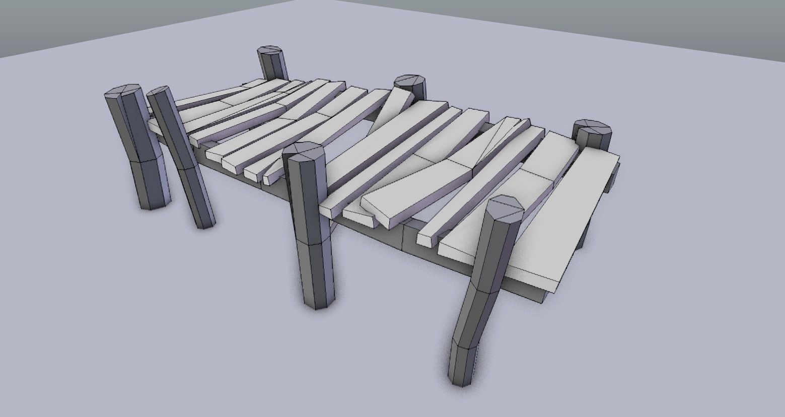 Wooden Docks Pack Low-poly 3D model_16