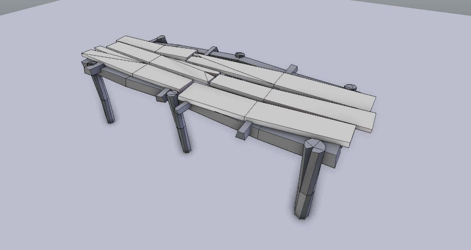 Wooden Docks Pack Low-poly 3D model_20