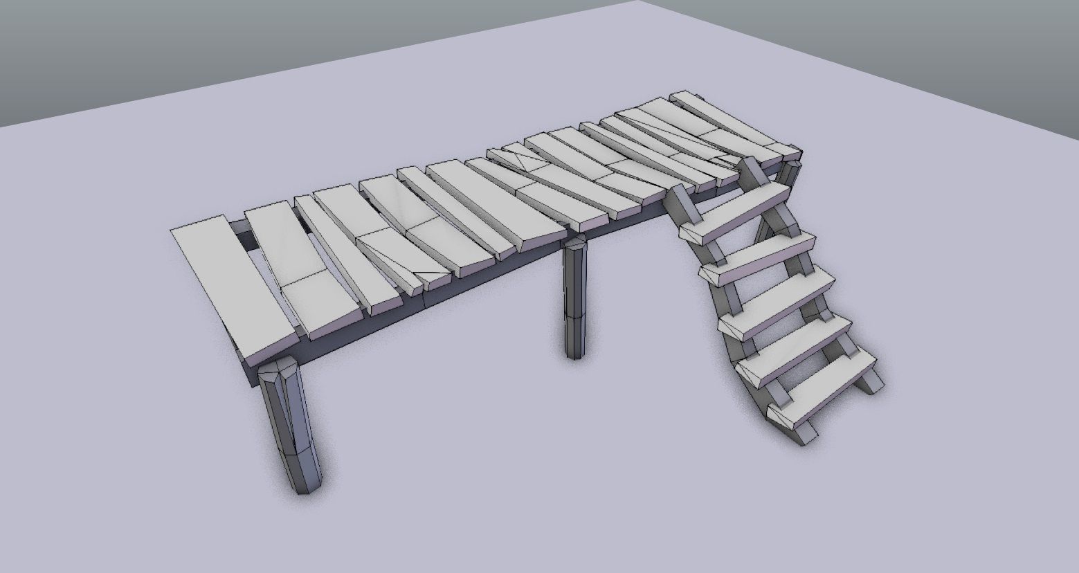 Wooden Docks Pack Low-poly 3D model_8