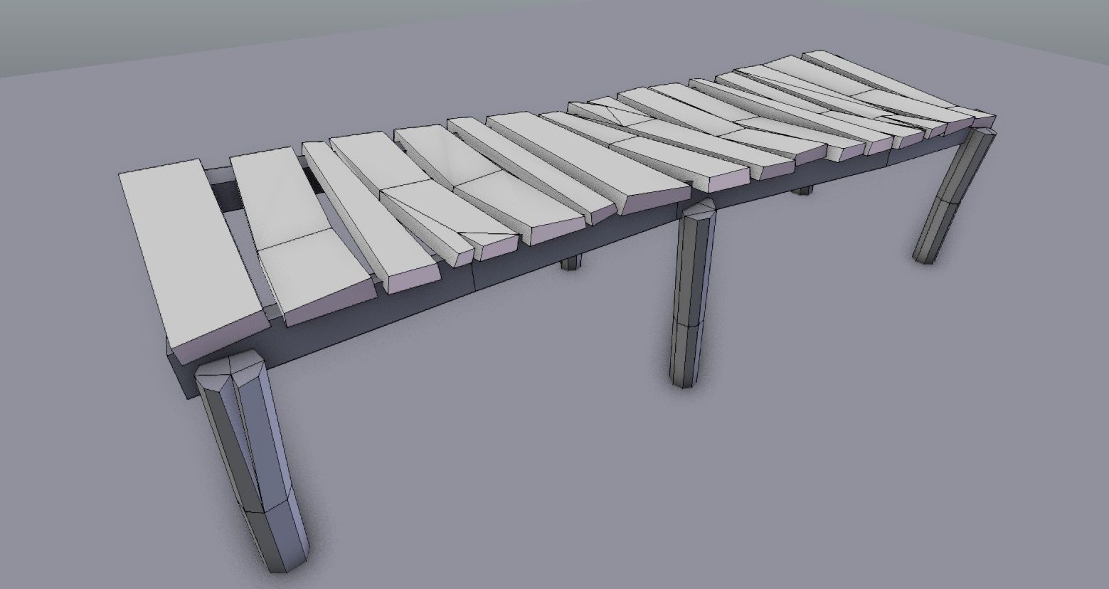 Wooden Docks Pack Low-poly 3D model_24